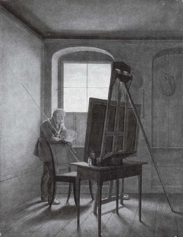 Georg Friedrich Kersting Caspar David Friedrich in Seinem Atelier Germany oil painting art